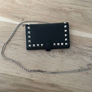 VALENTINO studded wallet / phone holder with strap